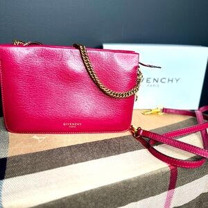 GIVENCHY 
Goatskin Suede Cross 3 Crossbody Bag